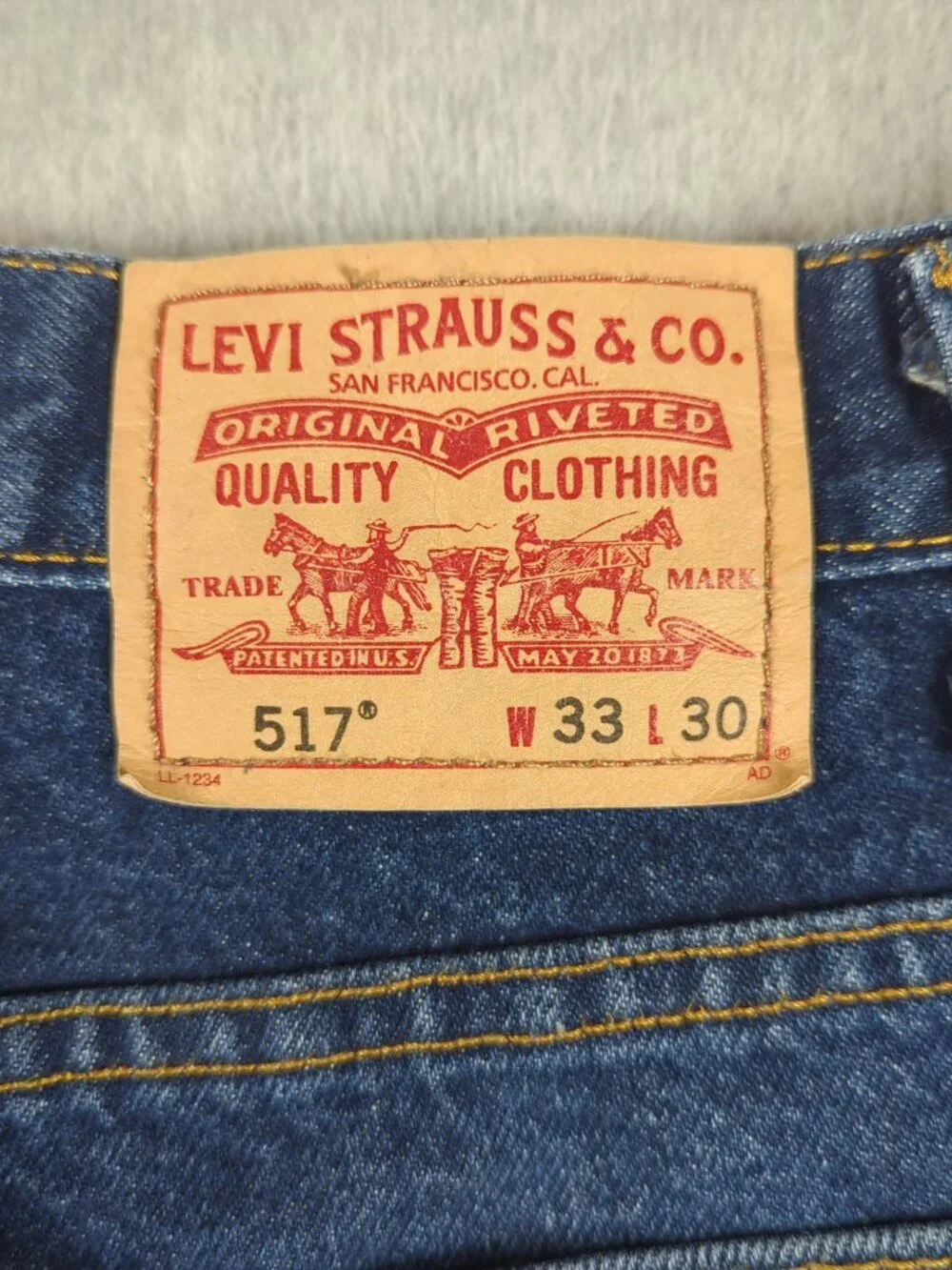 Levi's 517 Jeans Men 33x30 (Fit 33x29) Bootcut Cowboy Rodeo Western Dark Wash